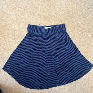 Cute elastic waist Loft striped skirt size S